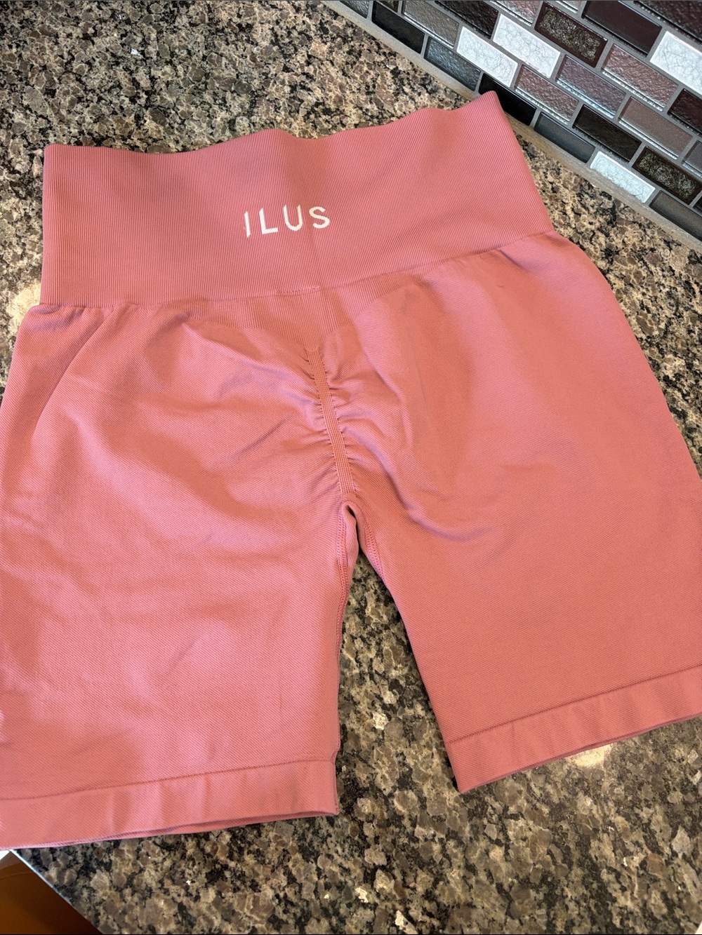 Women's High-Waist Pink Bike Shorts